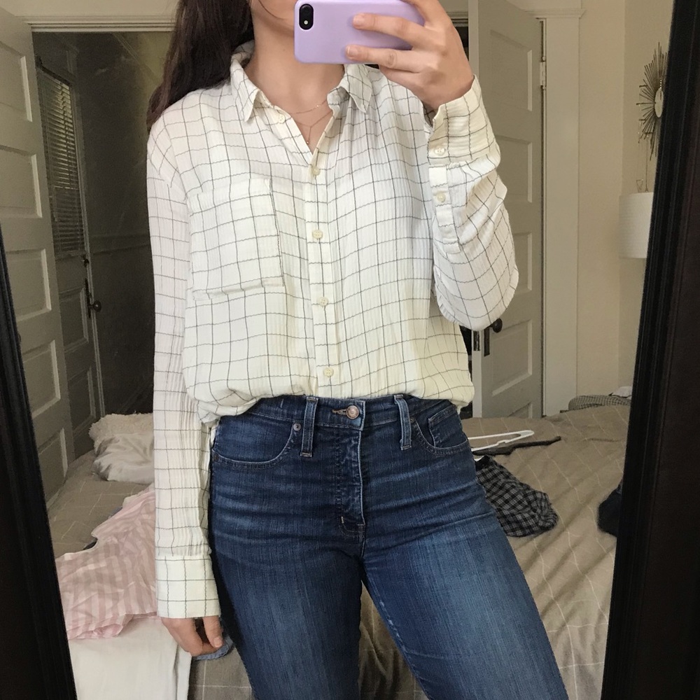 Plaid / Grid blouse